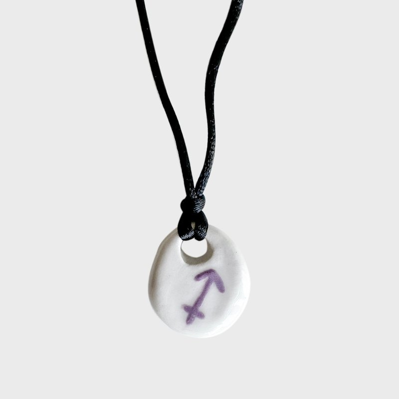 Sagittarius Necklace - Necklaces - Porcelain White