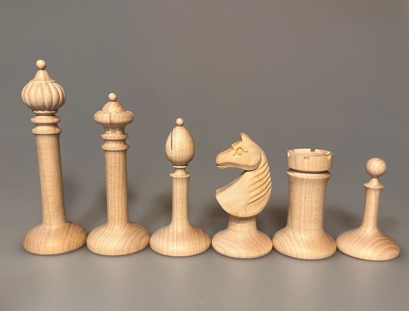 Austrian / Czech chess set 1915-1935 (Replica) - 桌遊/卡牌 - 木頭 黑色