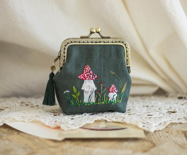 Embroidered sale coin purse