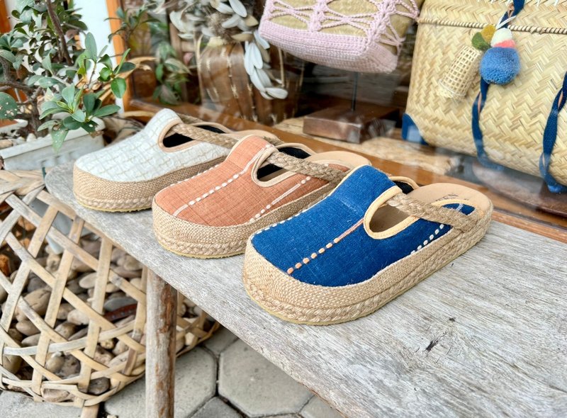 Comfy Sandals - Handmade - Slippers - Cotton & Hemp Multicolor