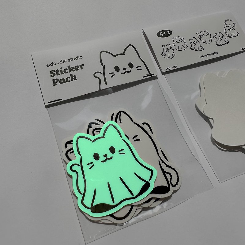 Soul Meow Meow Waterproof and Anti-Sun Glossy Film Sticker Pack - Stickers - Paper White
