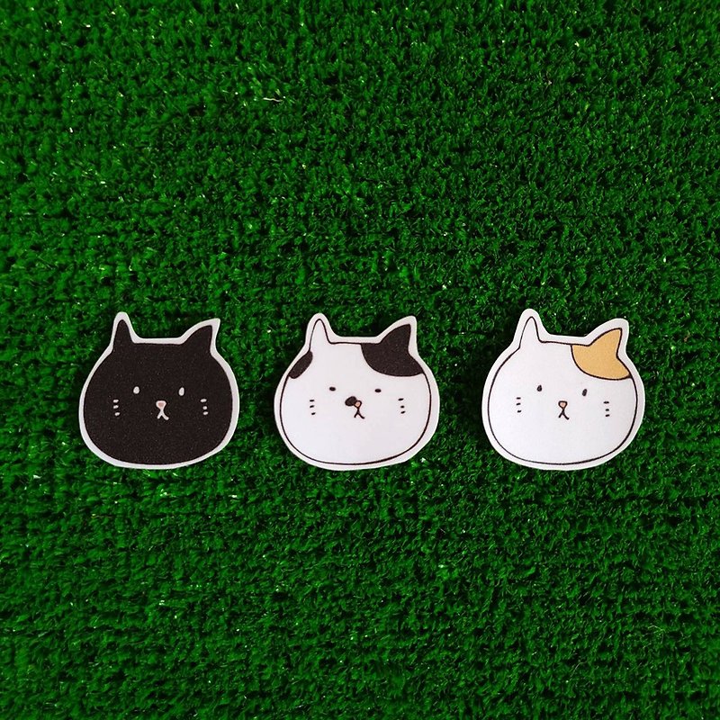 Cat head sticker - สติกเกอร์ - วัสดุกันนำ้ หลากหลายสี