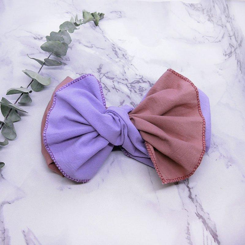 [Shell art] giant butterfly hairband (collision color section) - the entire detachable! - Hair Accessories - Cotton & Hemp Purple