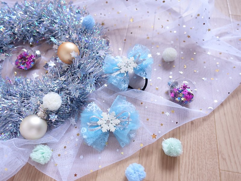 Christmas  snowflakes hairbows - Hair Accessories - Other Materials 