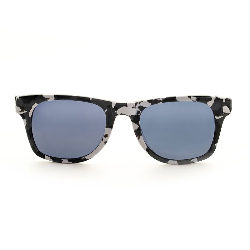 Camouflage Wellington frame sunglasses∣UV400 sunglasses-grey black/ Peach - แว่นกันแดด - วัสดุอื่นๆ สีเทา