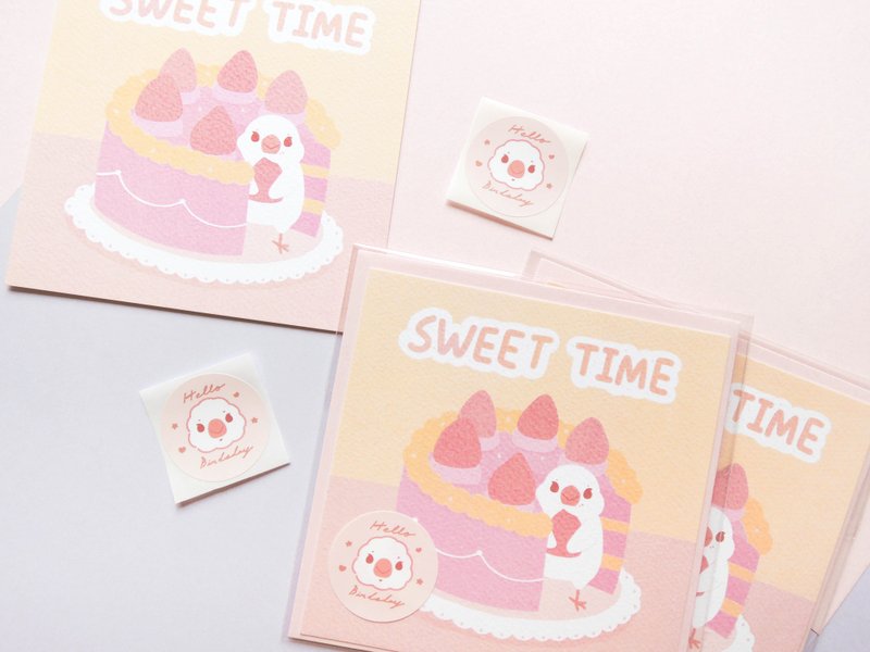 SWEET TIME 文鳥甜蜜蜜 /卡片 - 卡片/明信片 - 紙 橘色
