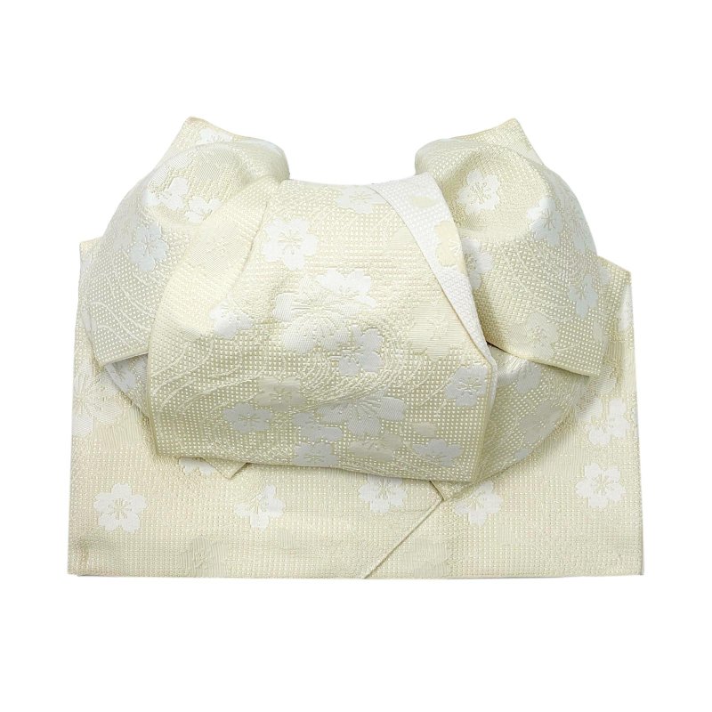日本製 一體成型 魔術貼 蝴蝶結 浴衣 和服 腰封 茜草色 - 皮帶/腰帶 - 其他材質 白色