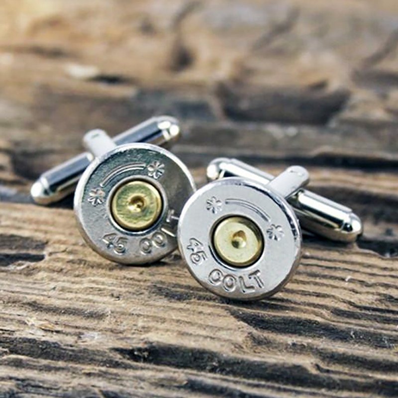 Bullet Designs 45 caliber pistol bullet cufflinks / metal shirt suit cufflinks - Cuff Links - Other Metals 