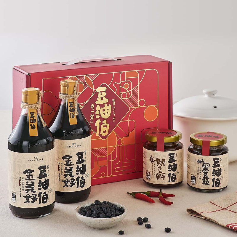 [Douyoubo] Jinmeimei sauce three-piece gift box set / Double 11 / New Year’s gift / - Sauces & Condiments - Glass 