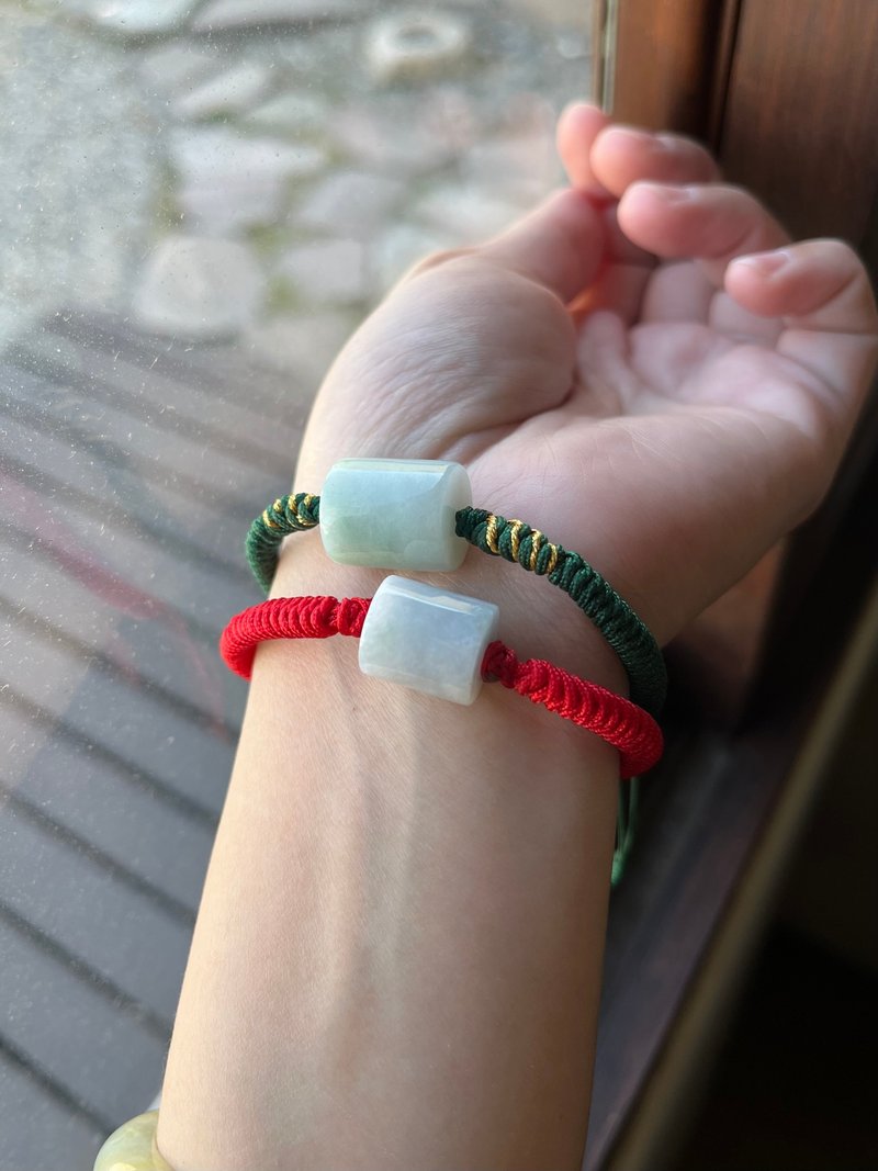 I 祿源 I 天然糯種翡翠路路通手繩 緬甸玉A貨 - 手鍊/手環 - 玉石 多色