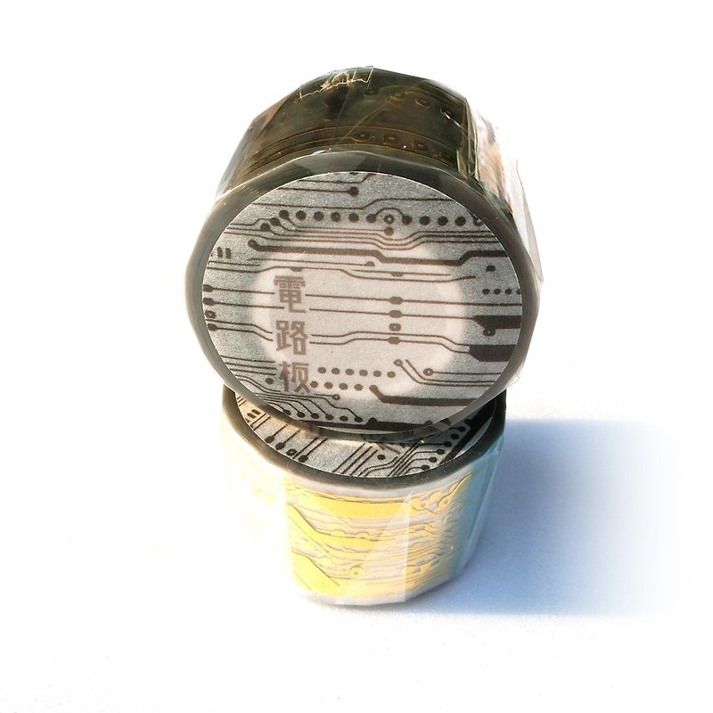 回路基板-ブロンズ透明PETテープ - マスキングテープ - プラスチック ゴールド