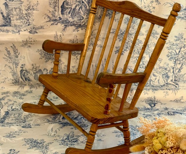 テディベアドールアンティークロッキングチェアーいす