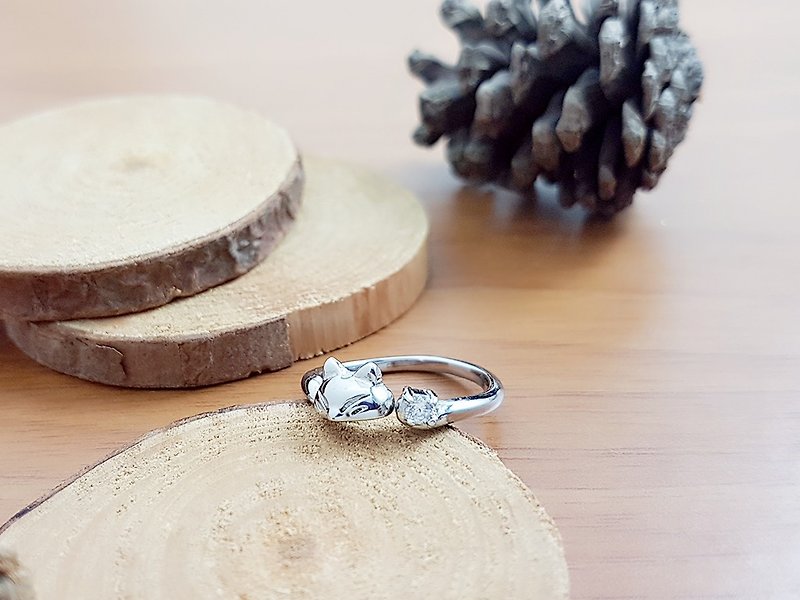 Little Fox steel ring  #5~#8 - แหวนทั่วไป - สแตนเลส สีเงิน