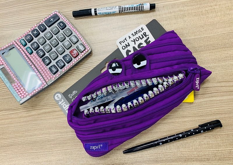 Zipit Grillz怪獸鋼牙筆袋 - 壞壞紫 (銀牙)