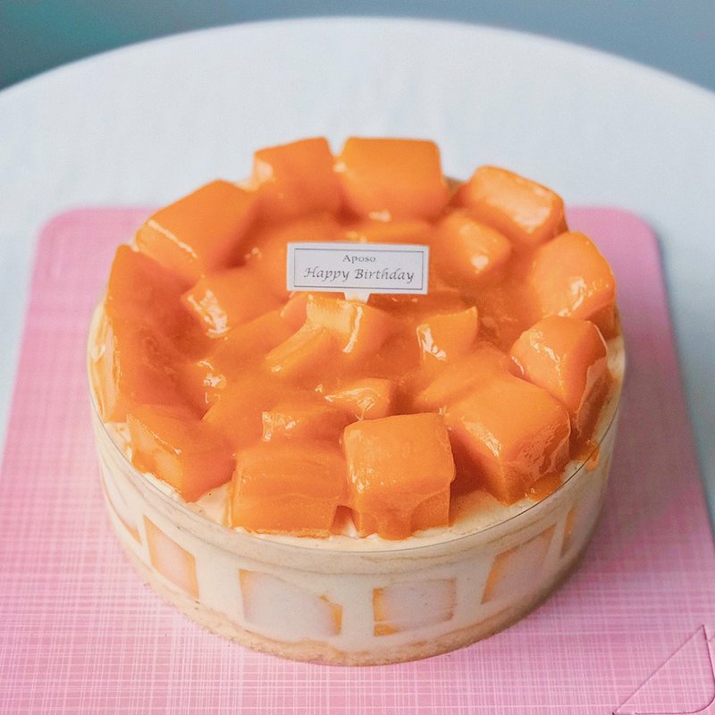 艾波索【豪華芒果華爾滋6吋】夏季限定 - 蛋糕/甜點 - 新鮮食材 橘色