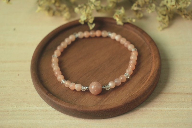 Stone Bracelet | With White Crystal - สร้อยข้อมือ - คริสตัล สีส้ม