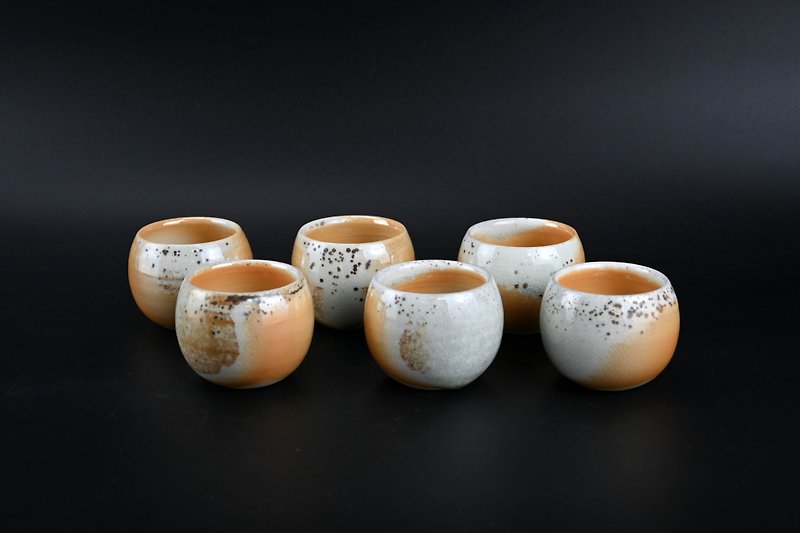薪焼純磁ティーカップ・丸カップ・ティーマットティーカップ【Zhenlin Ceramics】 - 急須・ティーカップ - 磁器 