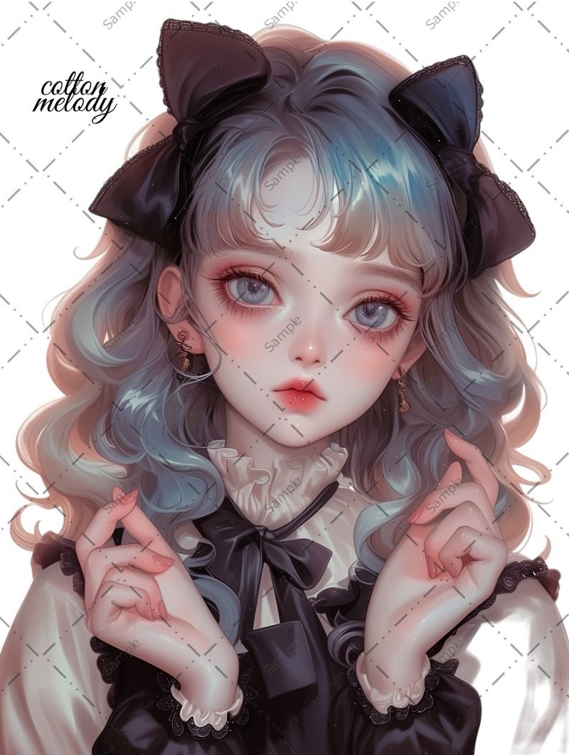 original sticker no.1111 人物ステッカー オリジナルステッカー 人物ステッカー 女の子ステッカー オリジナル人物ステッカー - 貼紙 - 紙 