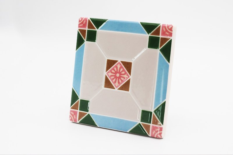 Taiwan Tiles---Magnolia Chastity (Coaster, Mural, Tile) New Release - ที่รองแก้ว - เครื่องลายคราม สีน้ำเงิน