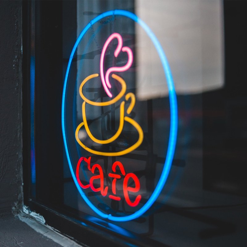 咖啡 霓虹燈 Coffee Shop Neon Sign 招牌 Logo - 燈具/燈飾 - 壓克力 透明