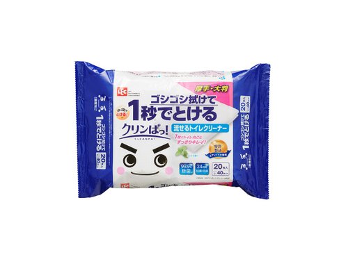 日本 LEC 臺灣經銷 (唯可) 【激落君】一秒溶解廁所除菌去汙擦拭巾(厚型)大張10枚2包入