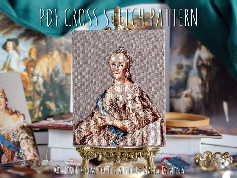 Catherine The Great - Vigilius Eriksen - PDF cross stitch pattern 十字绣 - 手工藝教學/工具書 - 其他材質 