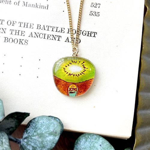 Little brilliant days Tea and Fruit Kiwi necklace キウイフルーツのネックレス