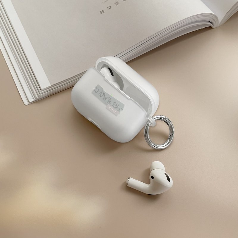 AirPods / AirPods Pro Sunny weather Protective Case TPU Storage Box With Hook - ที่เก็บหูฟัง - พลาสติก สีใส