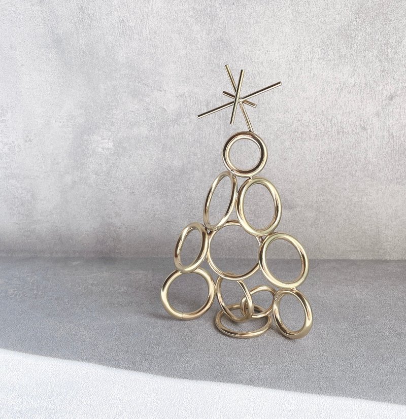 Ring 真鍮リングのクリスマスツリー  中サイズ - 擺飾/家飾品 - 銅/黃銅 金色