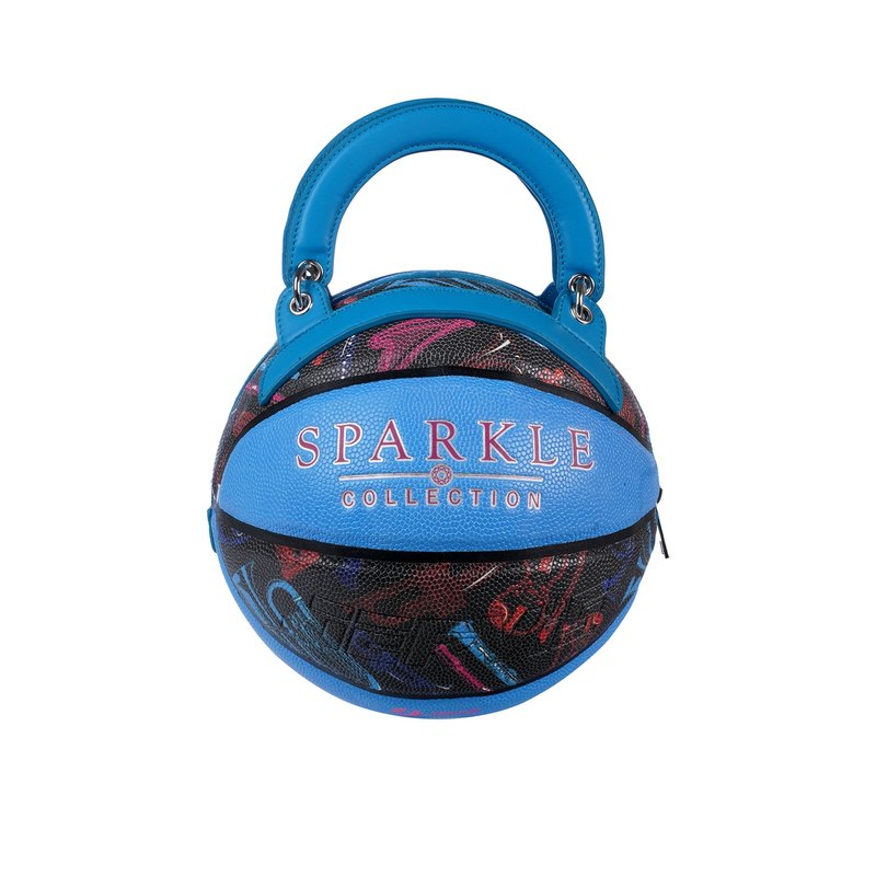 SPARKLE by KAREN CHAN x HK Phil【ORCHESTRA】Basketball Handbag (我們的快樂年代)(管弦樂) - Handbags & Totes - Rubber Blue