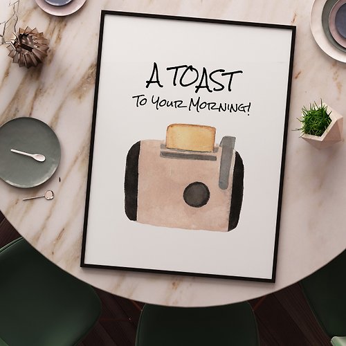 菠蘿選畫所 A Toast to Your Morning-廚房掛畫/早餐店/玄關/角落空間/麵包機
