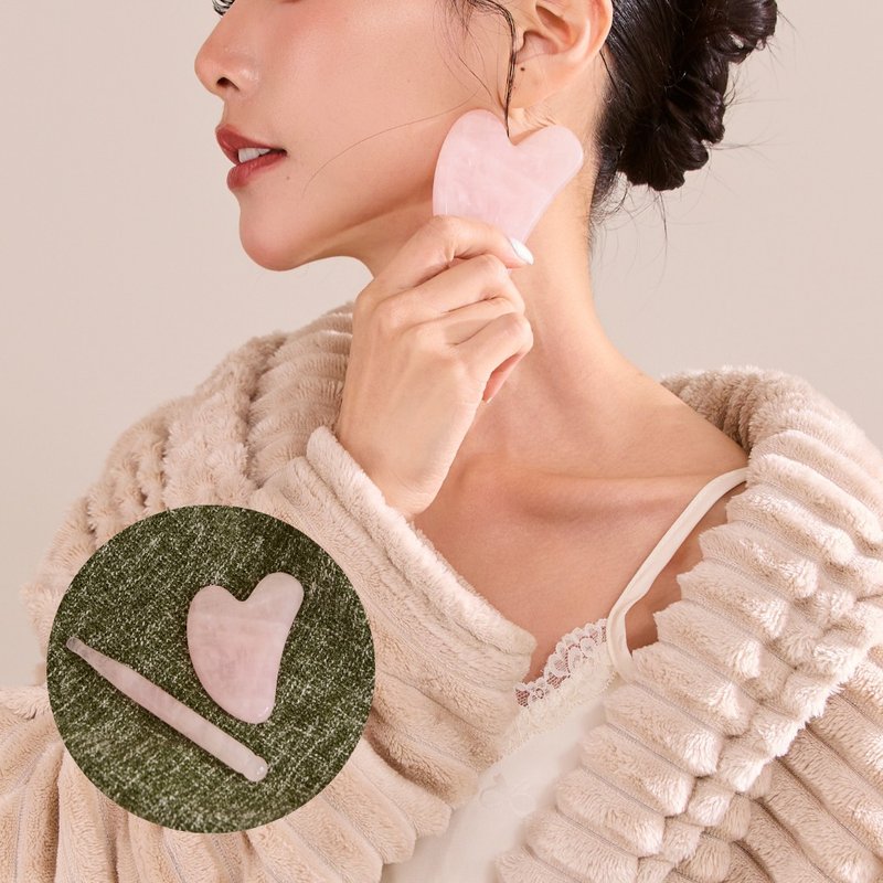 點穴棒+粉水晶按摩刮痧板 - 刮痧板/臉部按摩 - 其他材質 