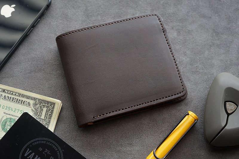 Short Wallet(WAS009)(Dark Brown)