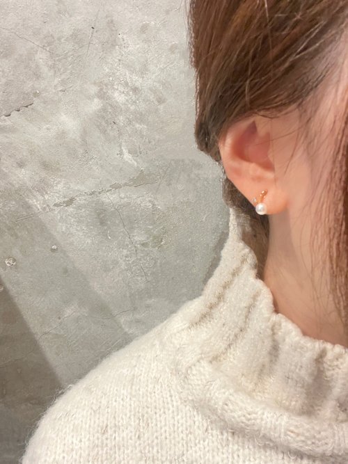 Mikado Jewellery 櫻桃星耳環- 18K純金日本Akoya珍珠天然鑽石耳環