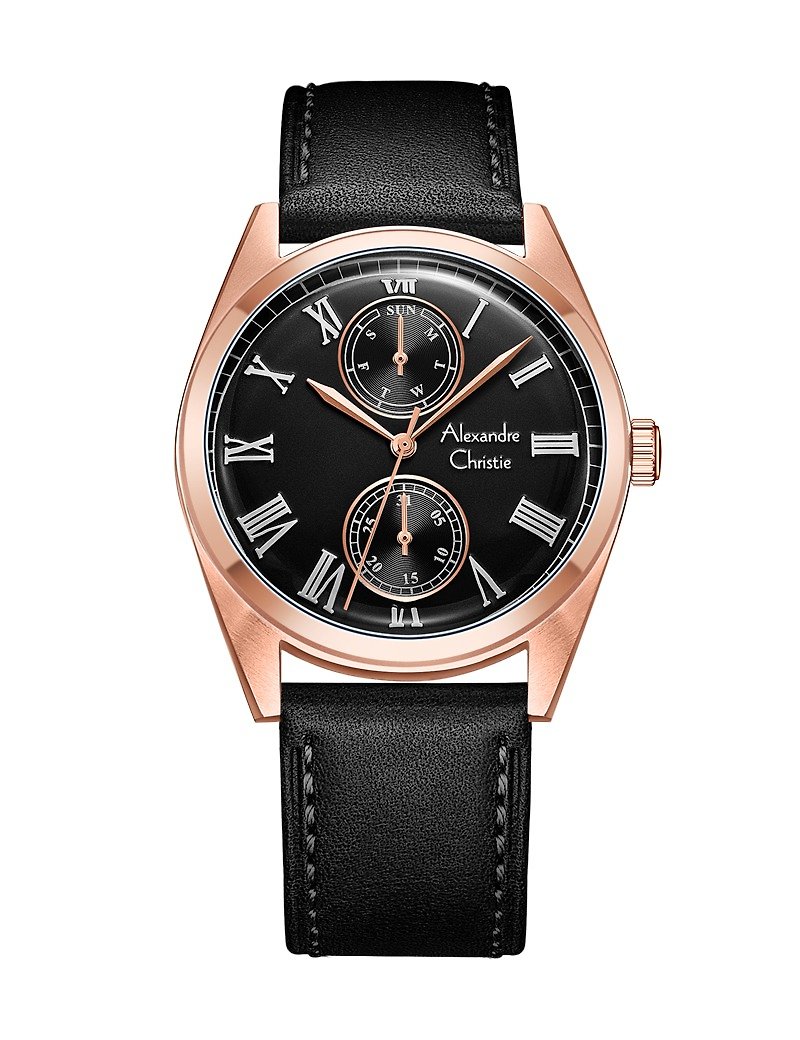【AC手錶】6578MFLRGBA-黑x玫瑰金 - 男裝錶/中性錶 - 不鏽鋼 