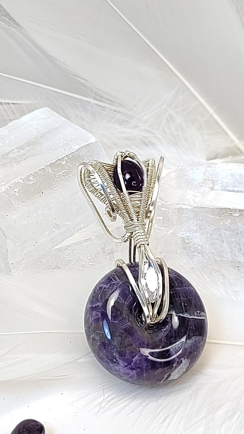 Twine Jewelry Ziyun Pinnacle Pendant Amethyst WireCraft - Necklaces - Crystal 