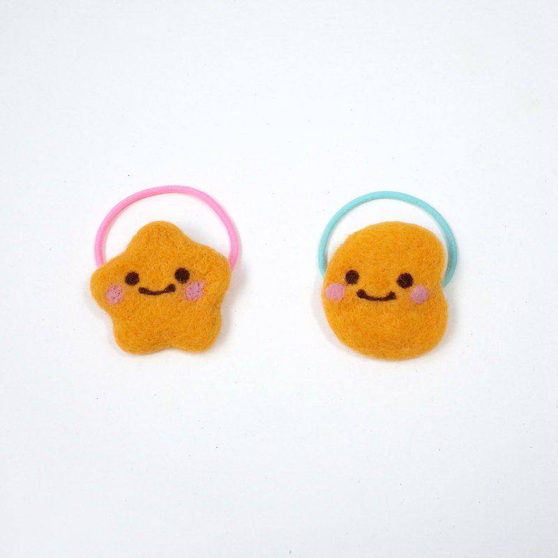 【Q-cute】Smile Xingyue-Hair Tie/Bracelet - เครื่องประดับผม - ขนแกะ สีส้ม