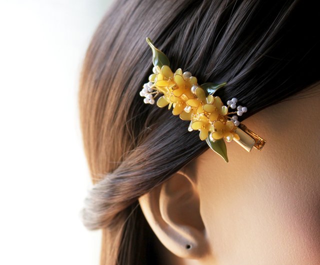 Handmade Osmanthus store Velvet Hairpin.