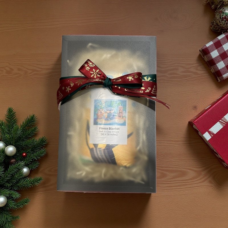 法蘭絨毛毯-春日列車 聖誕禮盒 | 童趣美學 保暖 披肩 午睡毯 - 棉被/毛毯 - 其他人造纖維 