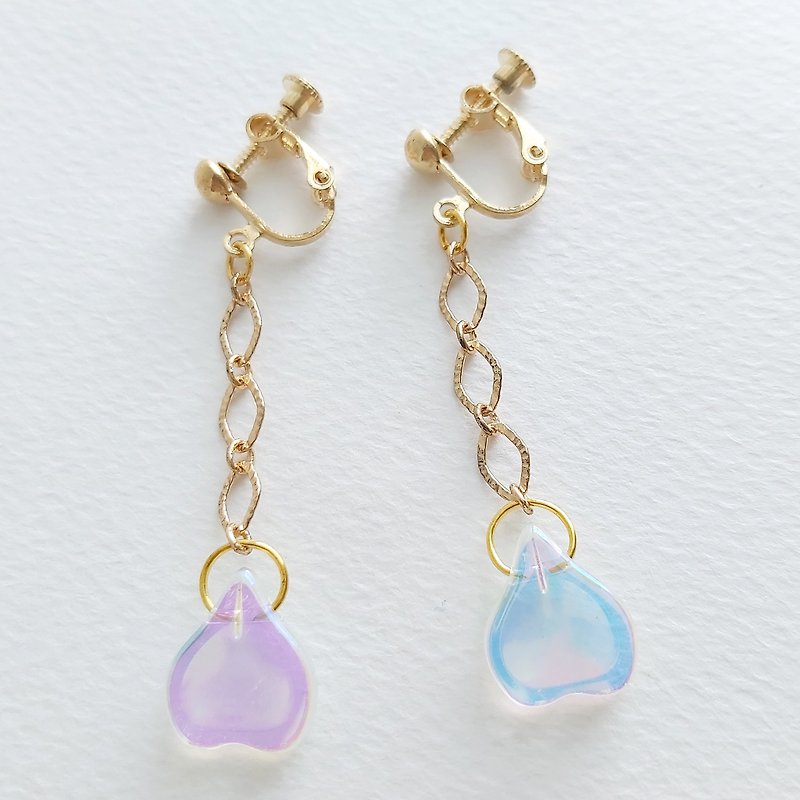 Aiyana Sakura Petal Bubble Series Earrings-Ear Pins/ Clip-On - Earrings & Clip-ons - Acrylic Transparent