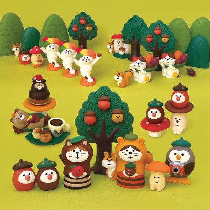 日本Decole Concombre - 快樂橡果山 - 擺飾/家飾品 - 樹脂 