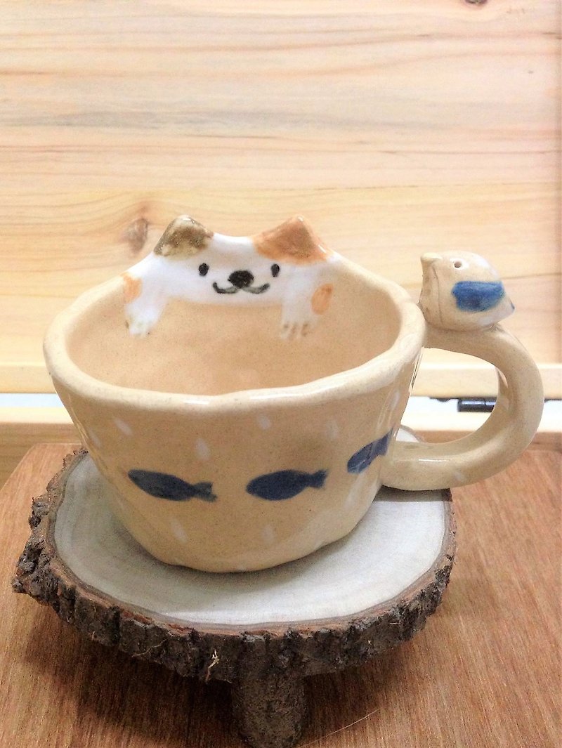 Mimi flower cat kid cup - แก้วมัค/แก้วกาแฟ - เครื่องลายคราม หลากหลายสี