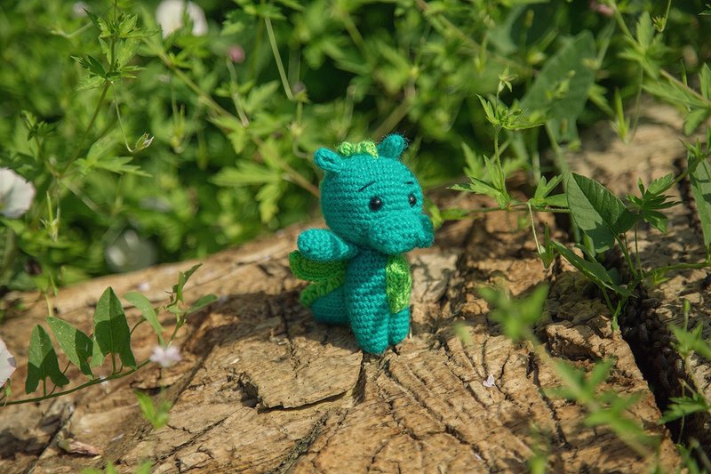 Baby dragon, Fire dragon, Crochet dragon, Crochet dragon Stuffed toy, dragon toy - 寶寶/兒童玩具/玩偶 - 羊毛 