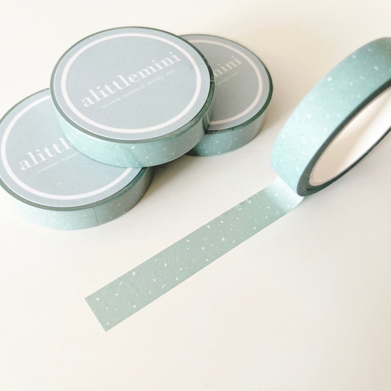 NEW 10mm terrazzo pattern mint - Washi Tape - Paper White