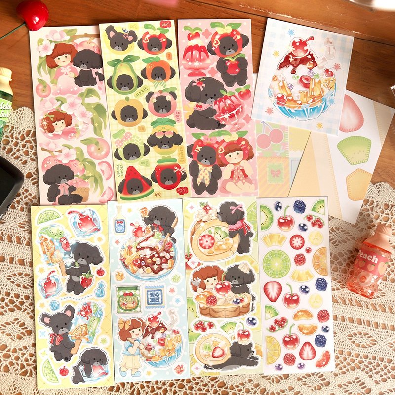 Fruit Character Sticker Pack - สติกเกอร์ - กระดาษ หลากหลายสี