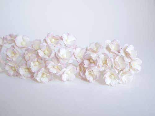 makemefrompaper paper flower, 100 pcs. hydrangea paper, size 1.5 cm., pale fuchsia brush color