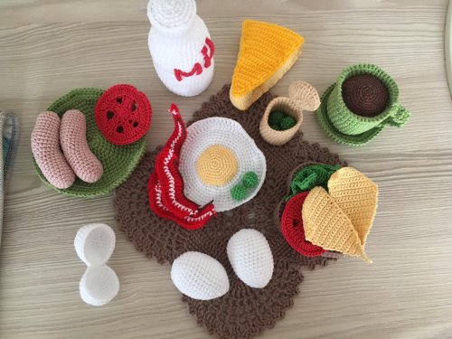 Crochet Bacon, Play English Breakfast, Pretend Play Food, Kids