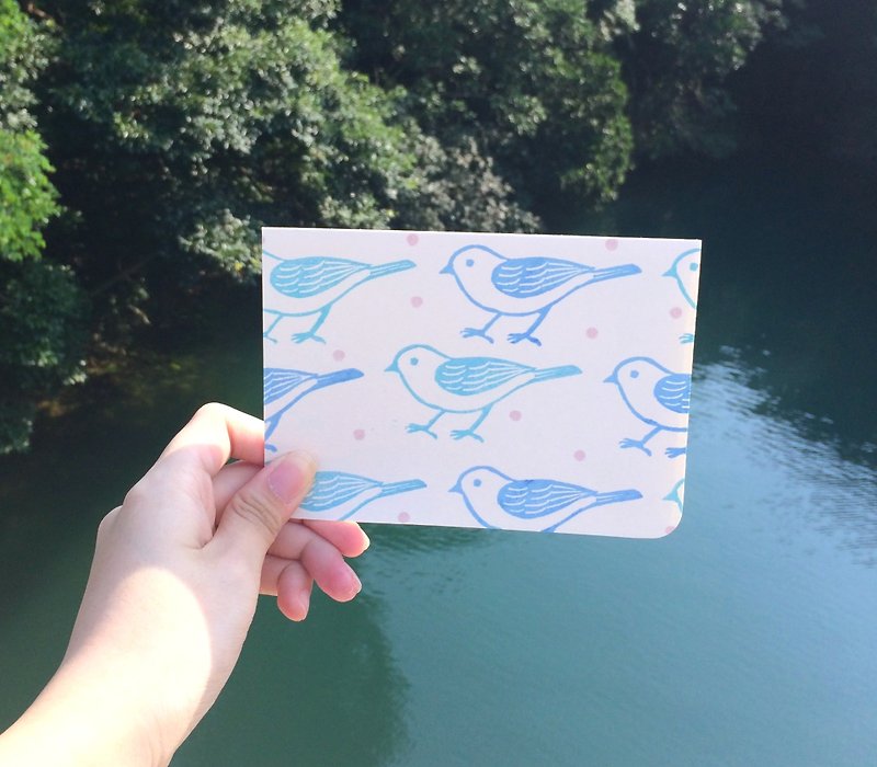 Blue bird card - การ์ด/โปสการ์ด - กระดาษ สีน้ำเงิน