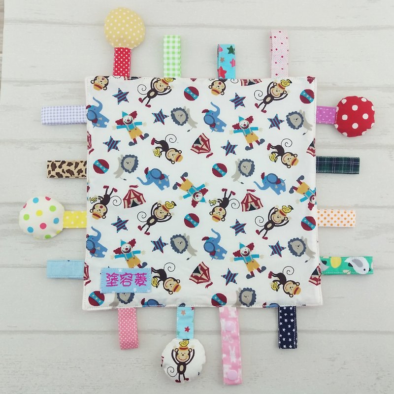 The circus gentleman monkey is available in 8 models. Cotton ball X cotton label paper appease towel (free embroidered name) - Baby Gift Sets - Cotton & Hemp Blue