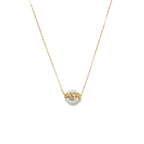 ARTISMI 鏈結珍珠項鍊 925銀厚鍍18K金 Cascade Pearl Necklace